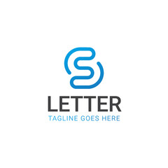 S letter logo template simple and minimal