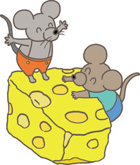 かわいい動物キャラクター/This is a cute animal character. Please use it as an illustration of food education and teaching materials for children. It can also be used for advertising.