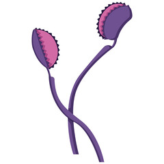 jungle leafs sticker in Mesozoic era for decorating the nursery, for children, illustration in a flat style isolated on a white. Vector illustration