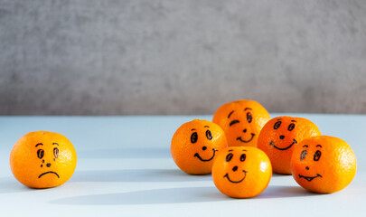 Mandarin emoji, bullying concept