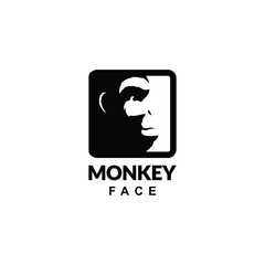 monkey face logo vector illustration