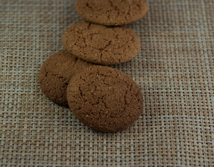 Whole healthy homemade oatmeal cookies