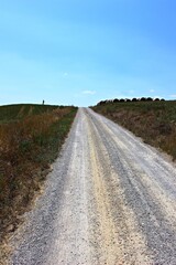 Fototapeta na wymiar Italy, Tuscany: Old road in the countryside.