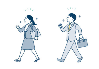 歩くビジネスパーソン