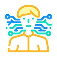 artificial intelligence color icon vector. artificial intelligence sign. isolated symbol illustration