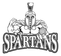 Spartan Trojan Golf Sports Mascot