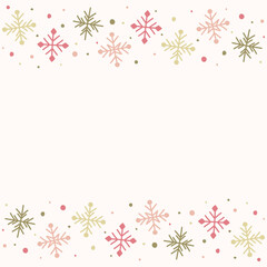 Concept of an empty background with snowflakes. Christmas design. Vector