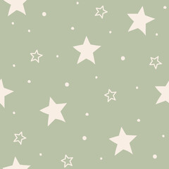 Obraz premium Concept of a seamless pattern with stars. Xmas background. Vector