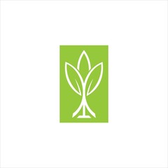 tree logo vector template green