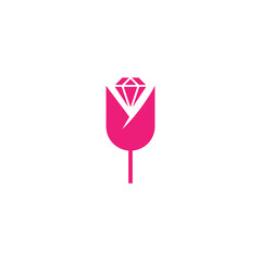 Fototapeta premium Diamond Flower Logo