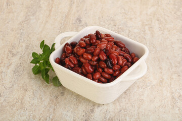 Red kidney bean in the bowl