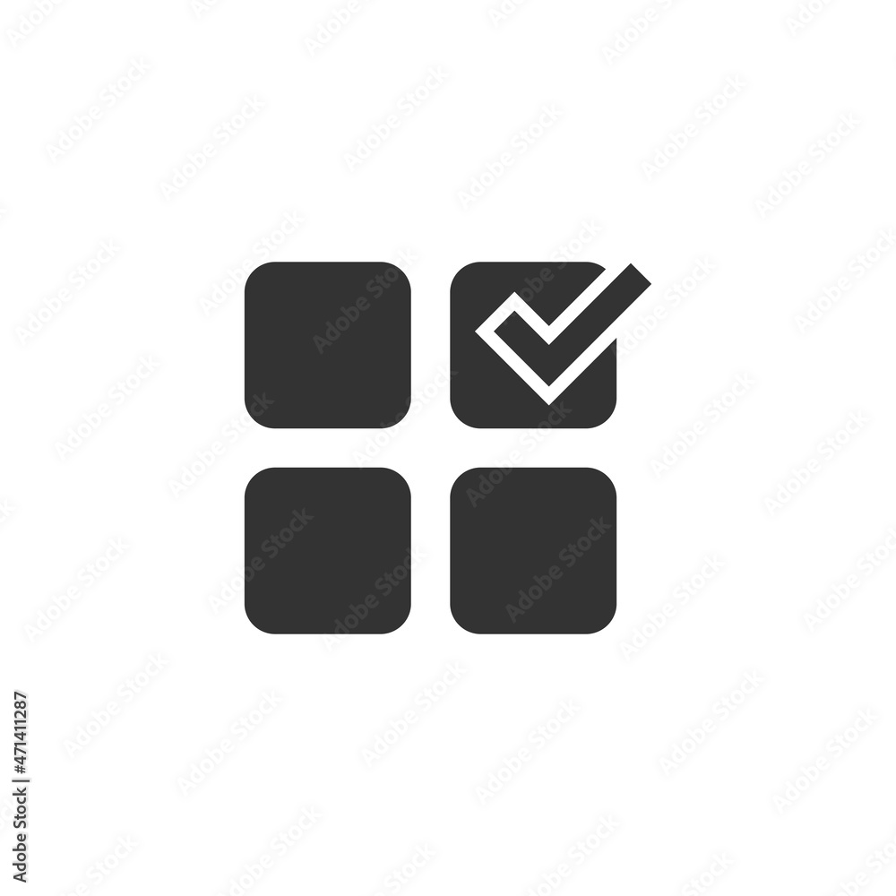Poster checklist document icon in flat style. survey vector illustration on white isolated background. chec