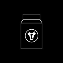 Milk icon isolated on dark background