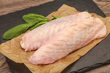 Raw turkey wings for cooking