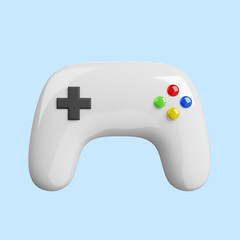 3d illustration icon of controller game
