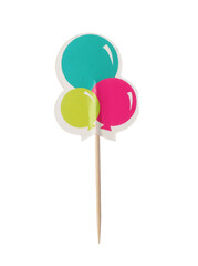 Paper balloons isolated on white. Party item