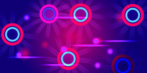 Abstract gradient background with round shapes in it