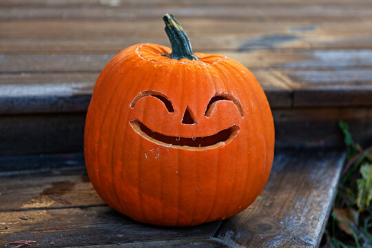 happy pumpkin figure for Halloween