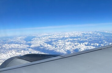 airplane Swiss alps