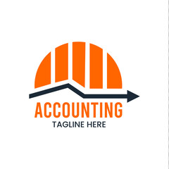 simple modrn finance or accounting logo