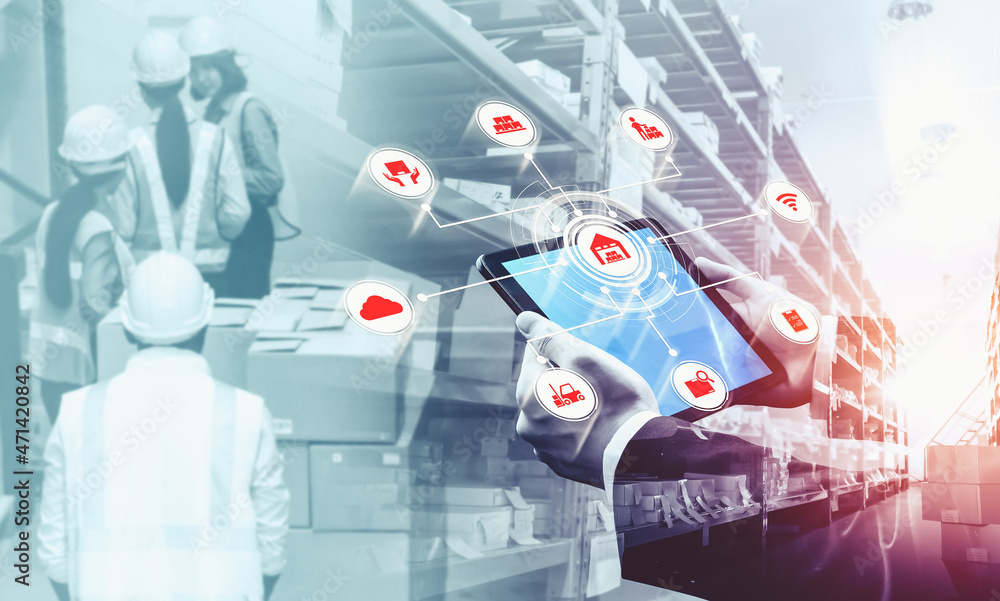 Aufkleber smart warehouse management system with innovative internet of things technology to identify package 