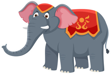Circus elephant cartoon character