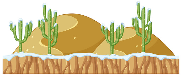 Saguaro cactus on the ground