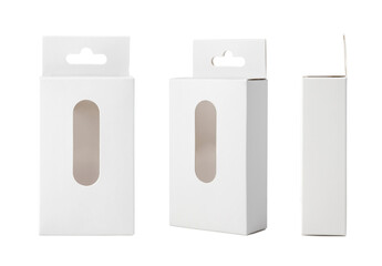 Packaging paper box isolated on white background