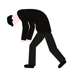 Difficult task, difficult situation, hopelessness, depression. Vector illustration of a difficult life situation.