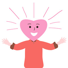 Love, kindness, mutual understanding. Vector illustration of a happy life situation.
