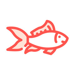 fish aquatic color icon vector. fish aquatic sign. isolated symbol illustration