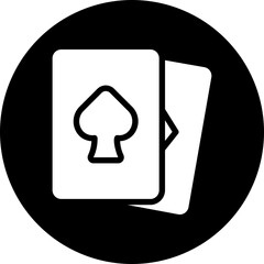 playing cards glyph icon