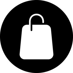 shopping bag glyph icon