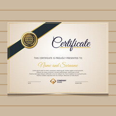 Elegant  gold diploma certificate template 