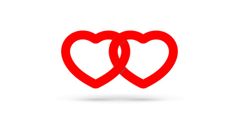 Heart shape chains simple illustration