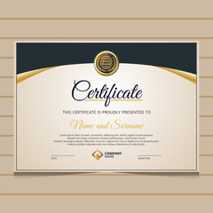 Elegant  gold diploma certificate template 