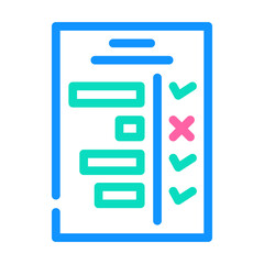 Obraz premium milestone planning color icon vector. milestone planning sign. isolated symbol illustration