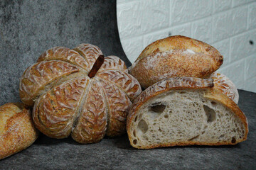 Homemade sourdough bread food photography recipe idea       