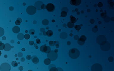 Dark blue abstract background with bokeh.