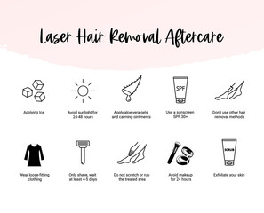 Laser hair removal aftercare instruction