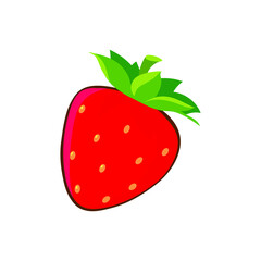 Strawberry Fruit Isolated Vector Illustration