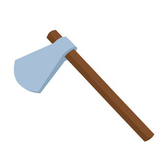 Native american ax. Weapon in flat style.