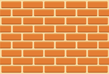 Brown brick wall background vector illustration 
