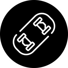 skateboard glyph icon