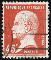 Postage stamps of the France. Stamp printed in the France. Stamp printed by France.