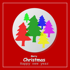 Fototapeta na wymiar merry christmas red background with letters and elements