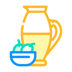 olive oil color icon vector. olive oil sign. isolated symbol illustration