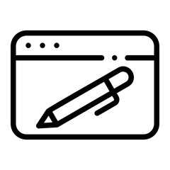 blogging line icon