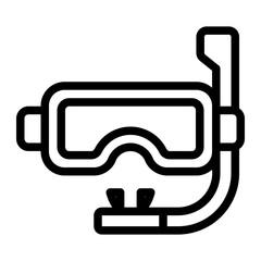 Obraz premium diving mask line icon