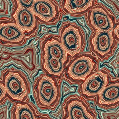 Seamless banded agate geode marble rock surface pattern design for print. High quality illustration. Infinite continuous repeat of agate mineral stone abstract wallpaper design.